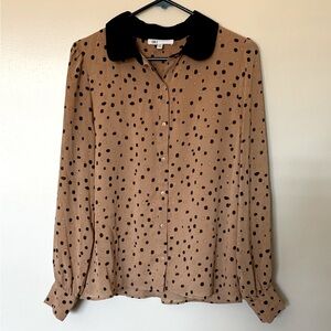 Polka dot blouse, Peter Pan collar